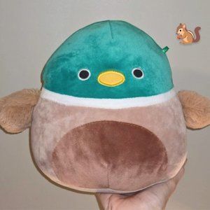 Squishmallow 8" Inverted Avery Mallard Duck Bird Squad Claire's exclusive rare